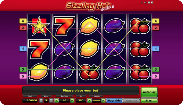 juego de tragamonedas de 5 líneas sizzling hot deluxe